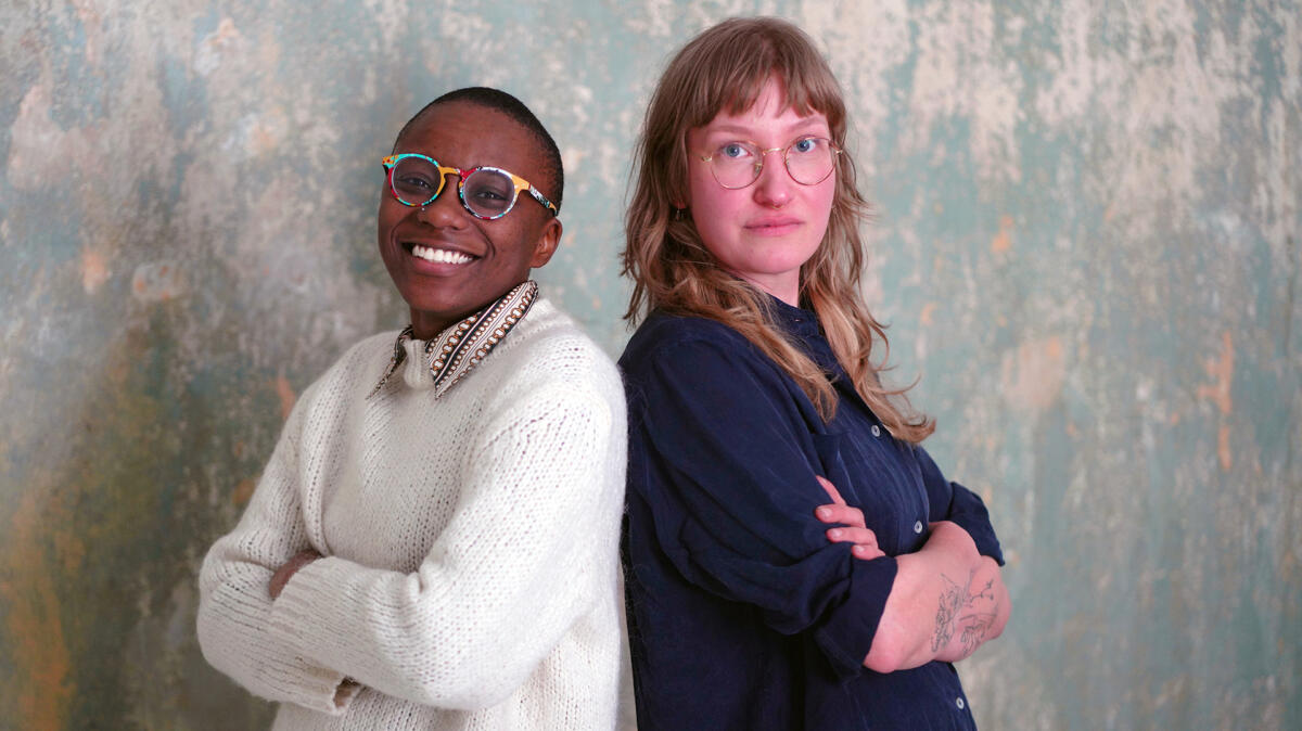 Anna Karima Wane and Lotta Hurnanen at Saastamoinen Foundation.