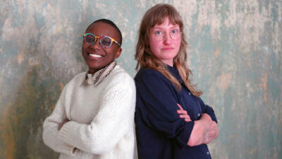 Anna Karima Wane and Lotta Hurnanen at Saastamoinen Foundation.